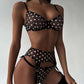 Lingerie black white dot